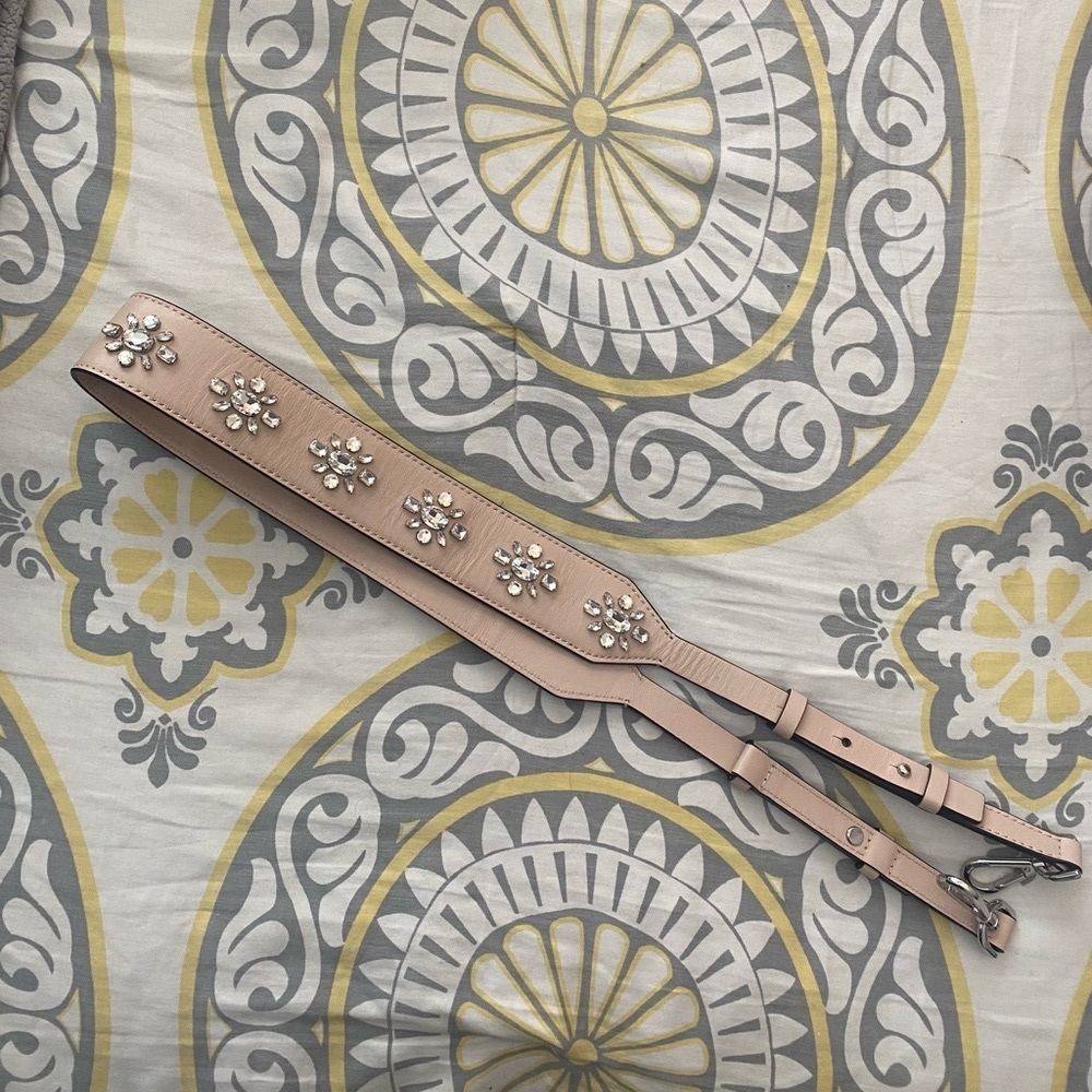 Michael Kors ballet pink embellished rhinestone purse strap